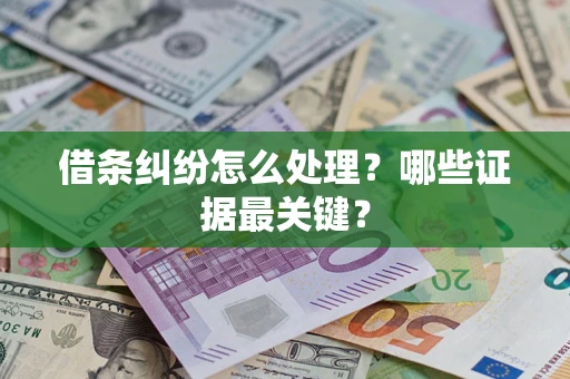 北京借条纠纷怎么处理？哪些证据最关键？