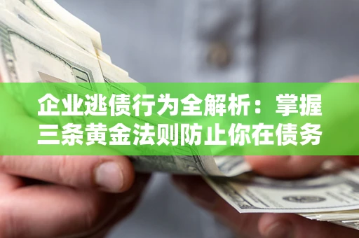 北京企业逃债行为全解析：掌握三条黄金法则防止你在债务乱局中“踩雷”